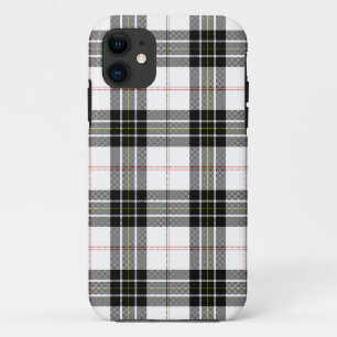 MacPherson tartan black white plaid iPhone 11 Case