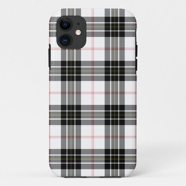 MacPherson tartan black white plaid Case-Mate iPhone Case (Back)