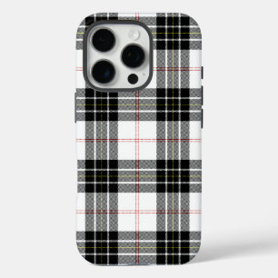 MacPherson tartan black white plaid iPhone 16 Pro Case