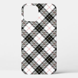 MacPherson tartan black white plaid iPhone 12 Pro Case