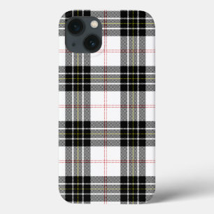 MacPherson tartan black white plaid iPhone 13 Case