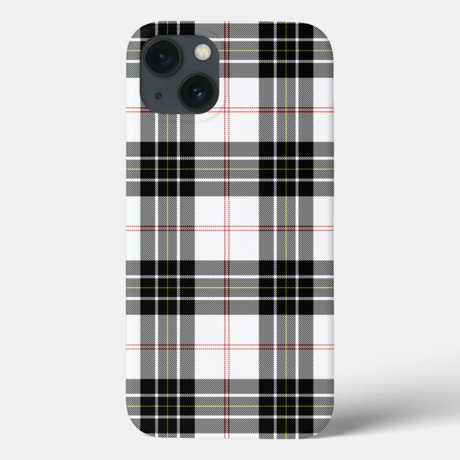 MacPherson tartan black white plaid Case-Mate iPhone Case (Back)