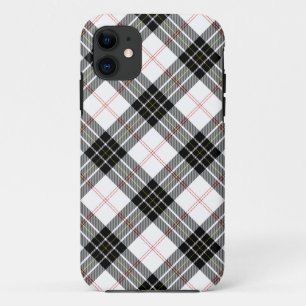 MacPherson tartan black white plaid iPhone 11 Case