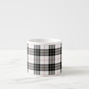 MacPherson tartan black white plaid Espresso Cup