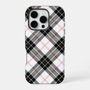 MacPherson tartan black white plaid iPhone 16 Pro Case