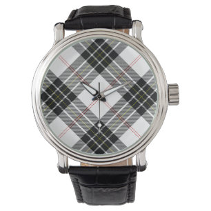 MacPherson tartan black white plaid Watch