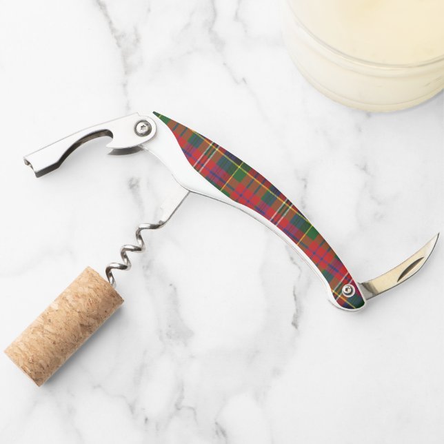MacPherson Tartan Plaid Cork Screw Corkscrew (Front)