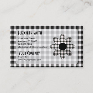 Macpherson Tartan Plaid Daisy Business Card