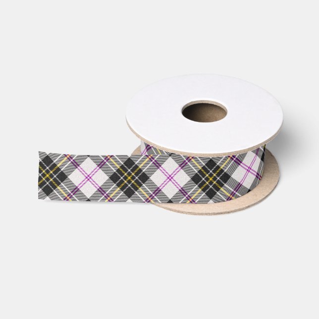 MacPherson Tartan Plaid Pattern Plaid Big Satin Ribbon (Spool)