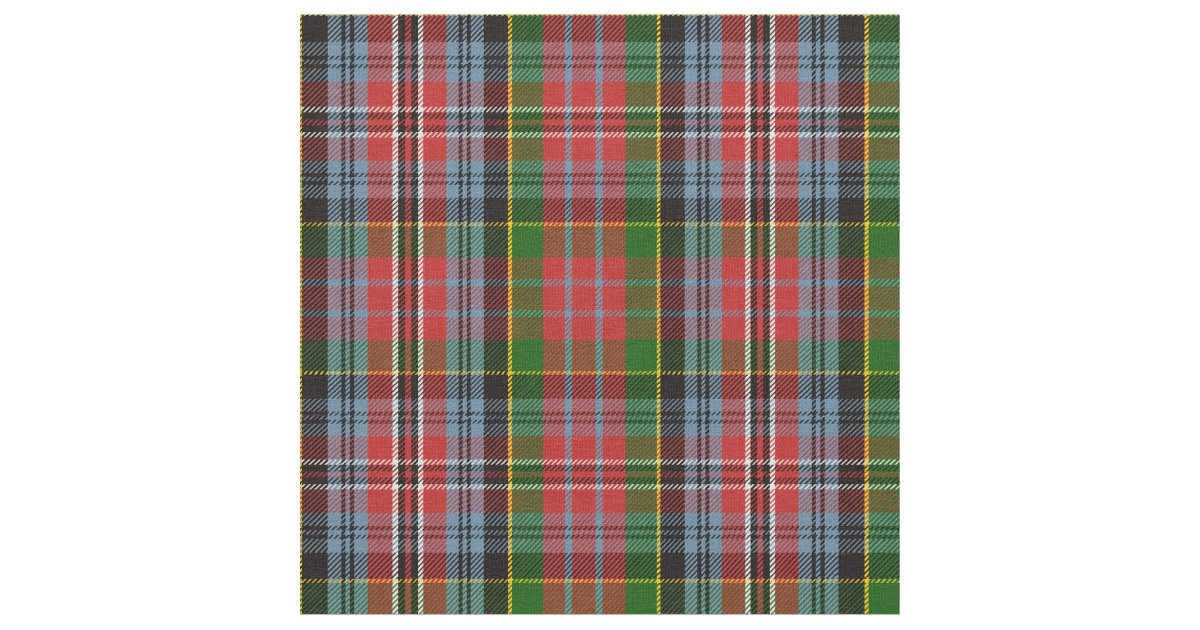 MacPherson Tartan Print Fabric | Zazzle