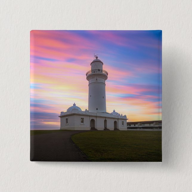 Macquarie Lighthouse | Sydney, Australia 15 Cm Square Badge (Front)