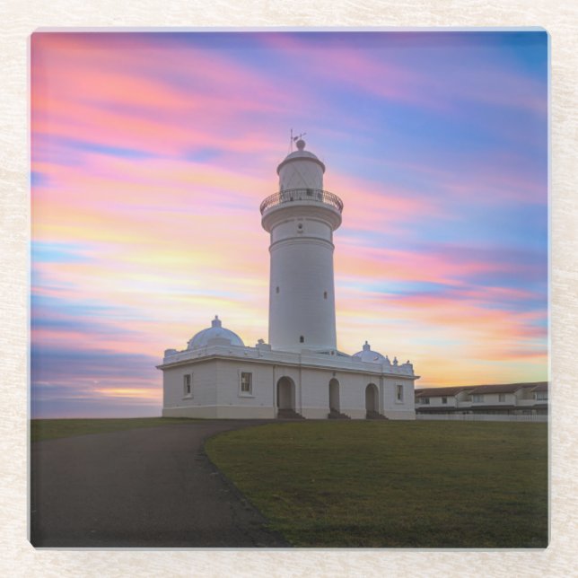 Macquarie Lighthouse | Sydney, Australia Glass Coaster (Front)