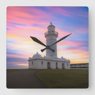 Macquarie Lighthouse Sydney, Australia Square Wall Clock