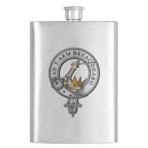MacQuarrie Crest Badge Hip Flask