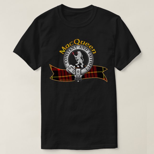 MacQueen Clan Tartan Crest Motto Pullover  (Design Front)
