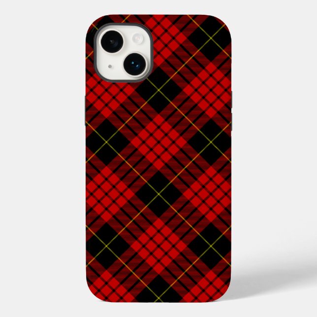 MacQueen Tartan Red and Black Plaid Case-Mate iPhone Case (Back)