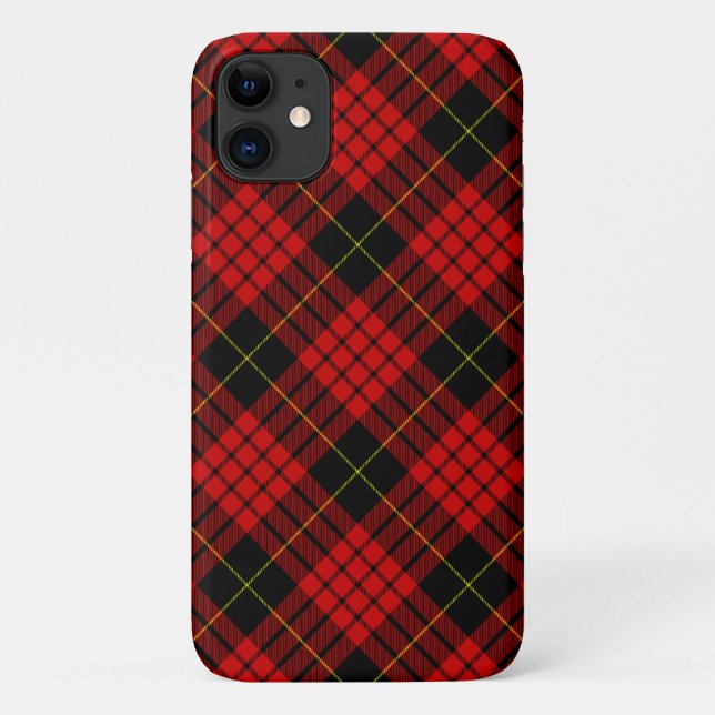 MacQueen Tartan Red and Black Plaid Case-Mate iPhone Case (Back)