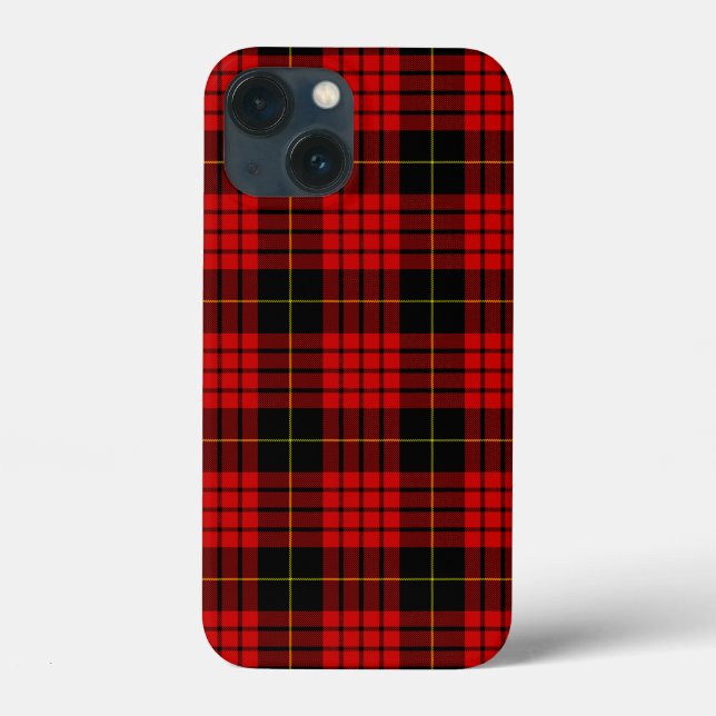 MacQueen Tartan Red and Black Plaid Case-Mate iPhone Case (Back)