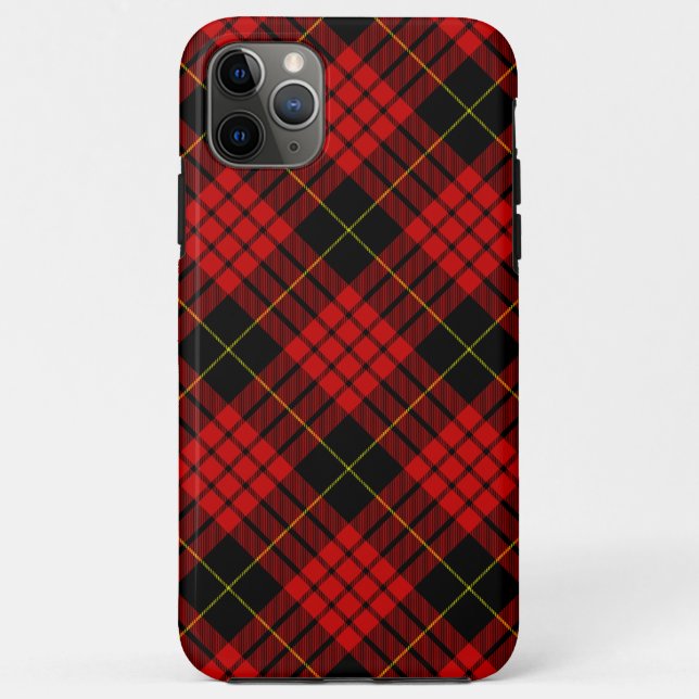MacQueen Tartan Red and Black Plaid Case-Mate iPhone Case (Back)