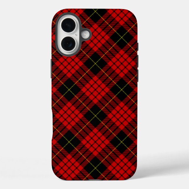 MacQueen Tartan Red and Black Plaid Case-Mate iPhone Case (Back)
