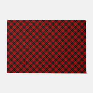 MacQueen Tartan Red and Black Plaid Doormat