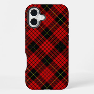 MacQueen Tartan Red and Black Plaid iPhone 16 Plus Case