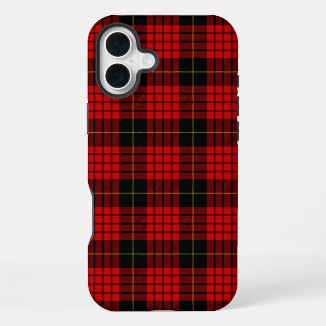 MacQueen Tartan Red and Black Plaid iPhone Case (Back)
