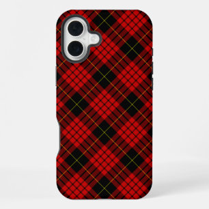 MacQueen Tartan Red and Black Plaid iPhone 16 Plus Case