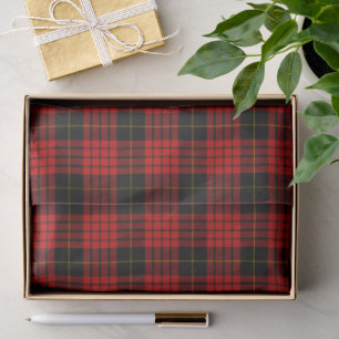MacQueen Tartan Red and Black Plaid Tissue Paper
