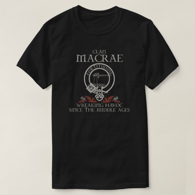 MacRae of Inverinate Clan crest Scottish surname t T-Shirt (Design Front)