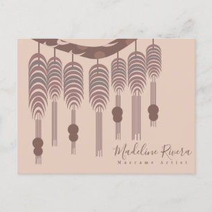 Macrame Artist Handmade Designer Artist Business Postcard