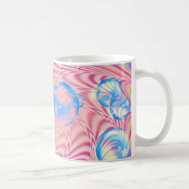 MACRAME'- Colourful Abstract Image of Fractal Art  Coffee Mug (Right)
