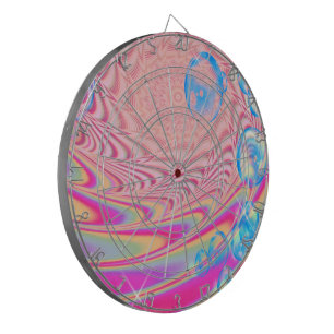 MACRAME'- Colourful Abstract Image of Fractal Art Dartboard