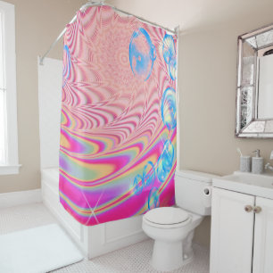 MACRAME'- Colourful Abstract Image of Fractal Art  Shower Curtain