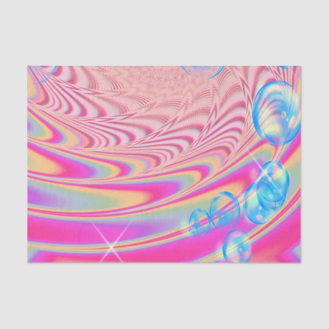 MACRAME'- Colourful Abstract Image of Fractal Art  Tissue Paper (Front)