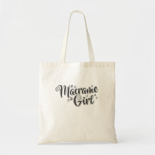 Macrame Girl Makramee Tote Bag