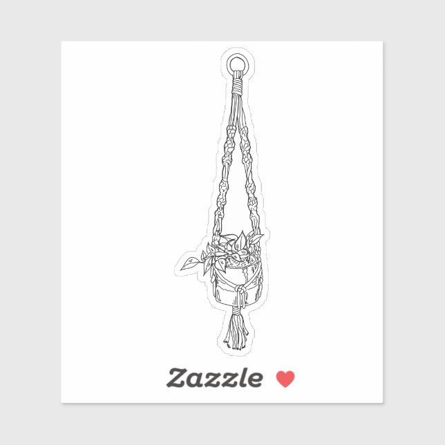 Macrame Pothos Sticker (Sheet)