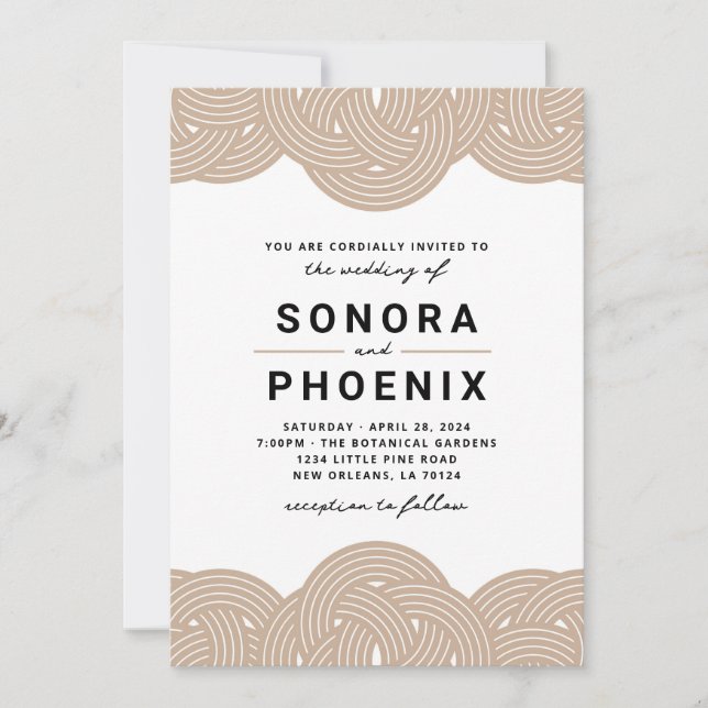 Macrame Wedding Invitation (Front)