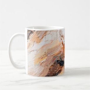 Macro. Abstract art. Expressive embossed pasty oil Coffee Mug
