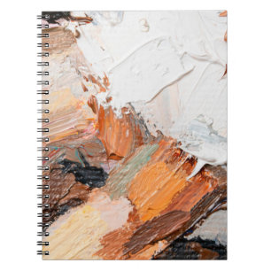 Macro. Abstract art. Expressive embossed pasty oil Notebook