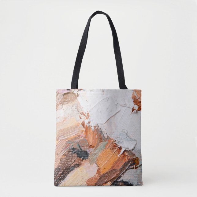 Macro. Abstract art. Expressive embossed pasty oil Tote Bag (Front)