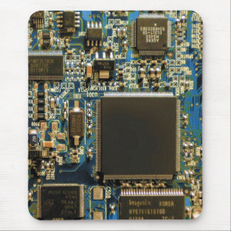Macro Blue Circuit Board | PCB Photo Mouse Pad