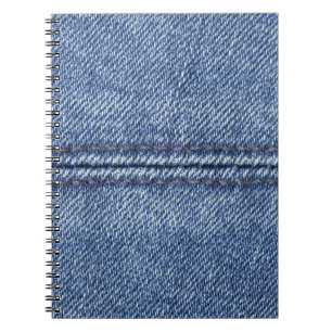 Macro Blue Denim, Close-Up Texture. Notebook