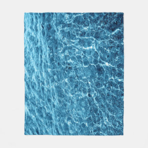 Macro Bubbling Blue Sea Photo Fleece Blanket