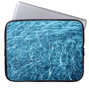 Macro Bubbling Blue Sea Photo Laptop Sleeve