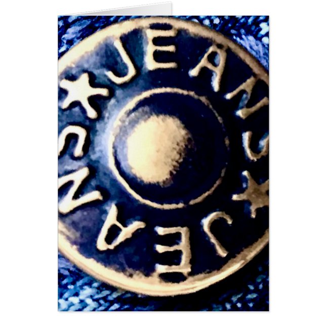 Macro Close-up of a Bronze Jean Button (Front)