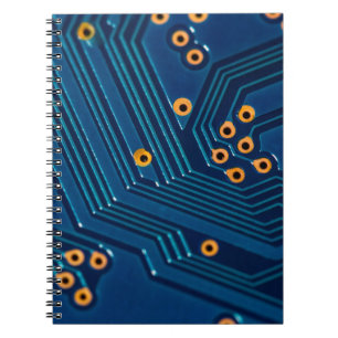 Macro close up view of computer electronic board,  notebook