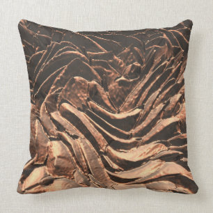 Macro Copper Abstract Cushion
