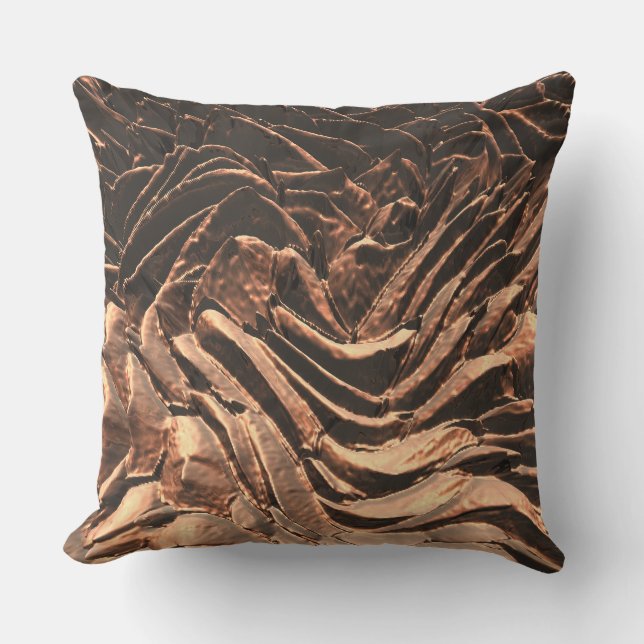 Macro Copper Abstract Cushion (Front)