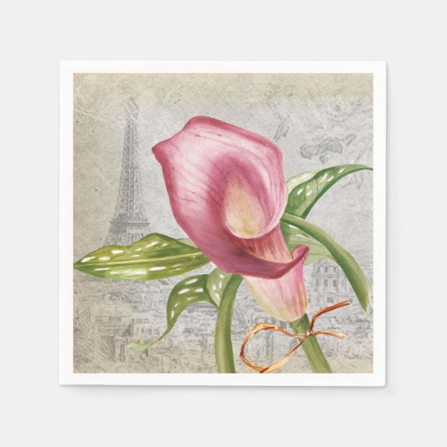 Macro Flower Calla Lily Napkin (Front)